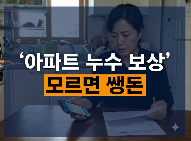 아파트 누수 발생했을 때 화재보험으로 100% 보상받는 비밀 (모르면 손해)