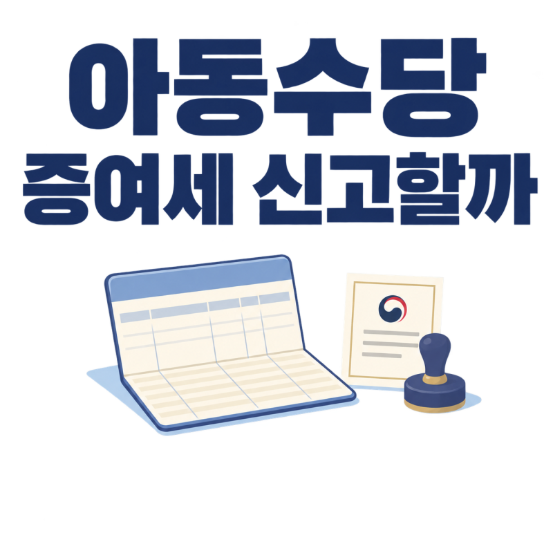부모급여 아동수당 증여세 신고방법, 안 해도 되는 경우가 있어요