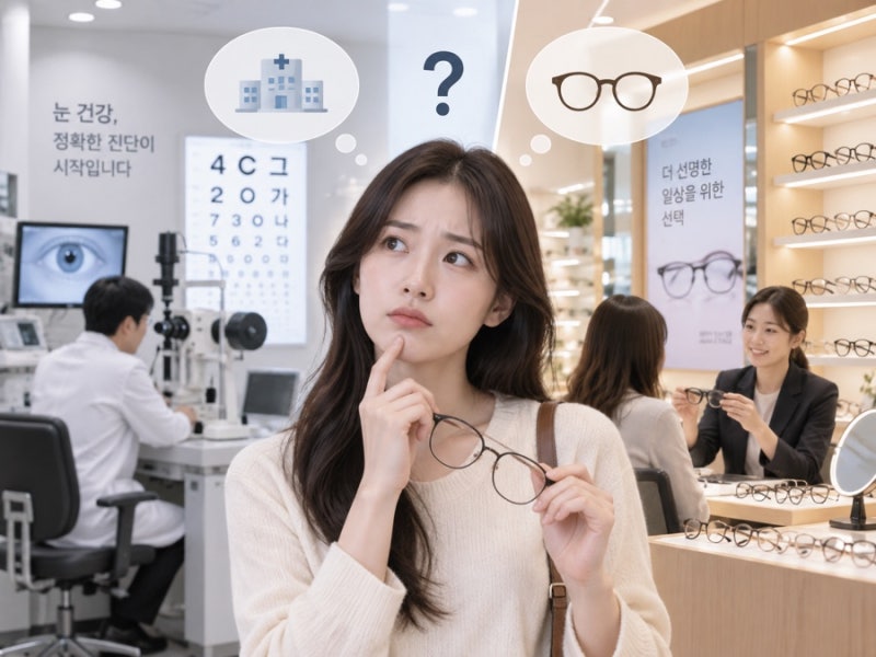 안경 맞추기 전 시력검사, 안과와 안경원은 무엇이 다를까요? 어디를 먼저 가야 할까요?