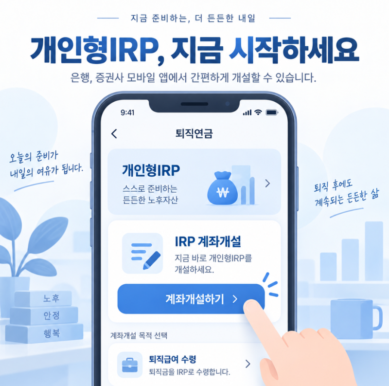 퇴직금 IRP 계좌개설 어떻게 하면 될까