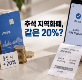 추석에 지역화폐 20%라길래 무작정 충전했다가 낭패볼 뻔했다