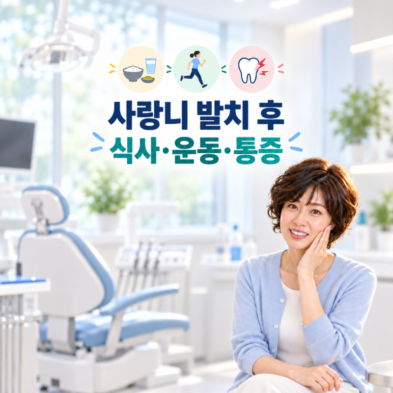 사랑니 발치 후 식사·운동 언제부터? 통증은 며칠이나 갈까