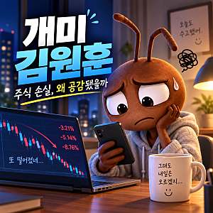 개미 김원훈: 주식의 세계, 웃기기만 한 줄 알았는데 주식 손실에서 보인 개인투자자의 마음