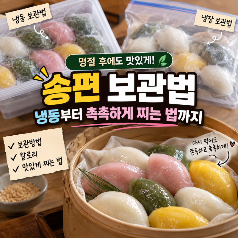 명절 송편 보관 냉장 냉동하는 방법부터 촉촉하게 찌는 법까지