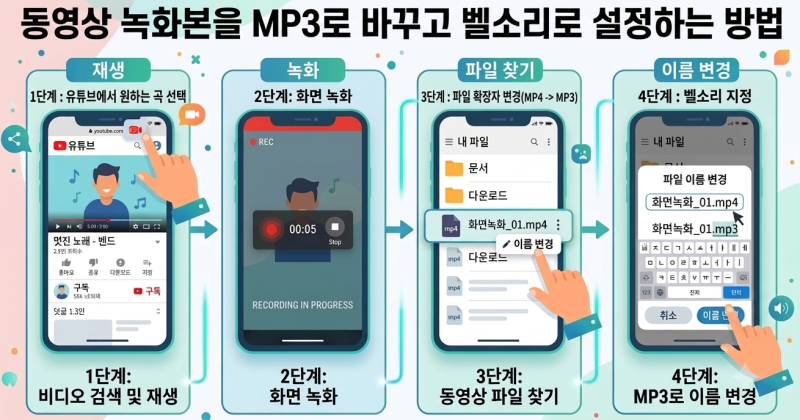 [갤럭시 실전 가이드] 별도 앱 없이 유튜브 음원으로 커스텀 벨소리 설정하는 방법