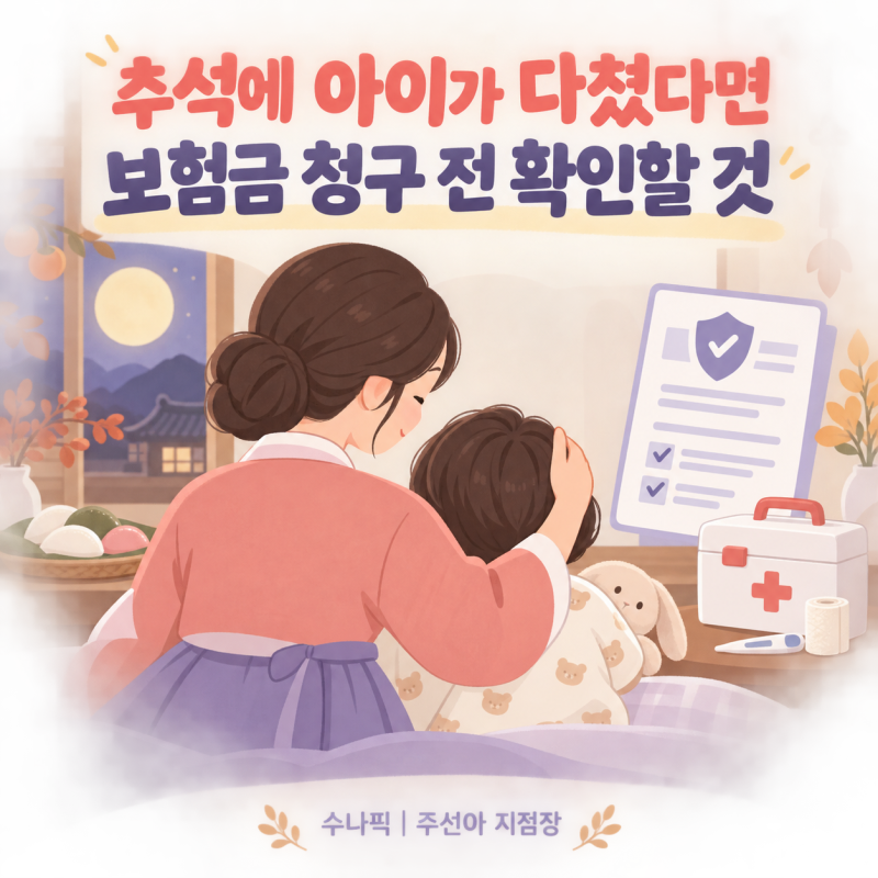 추석에 아이가 화상·봉합 치료를 받았다면, 보험금 청구 전 확인할 것