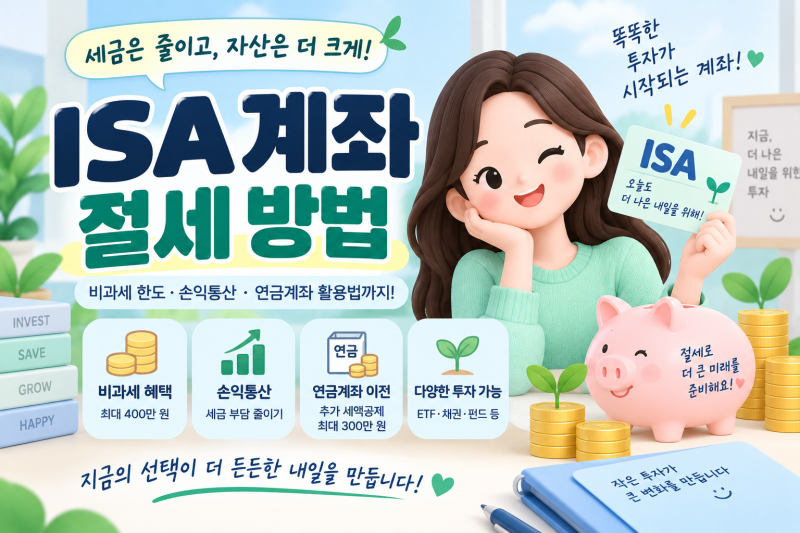 ISA 계좌 절세 방법｜비과세 한도·손익통산·연금계좌 활용법