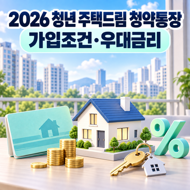 2026 청년 주택드림 청약통장 가입조건·우대금리 총정리