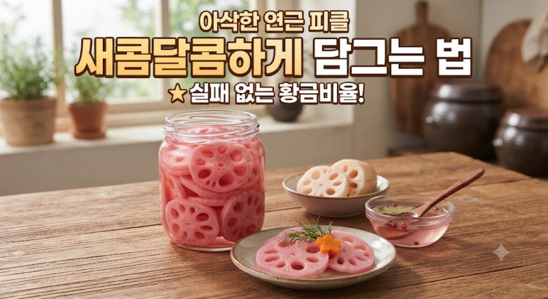 아삭한 연근 피클, 새콤달콤하게 담그는 법
