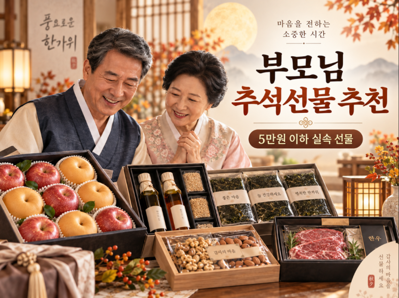 5만원 이하 추석선물 추천｜직장인·부모님·아이 있는 집까지 상황별 정리