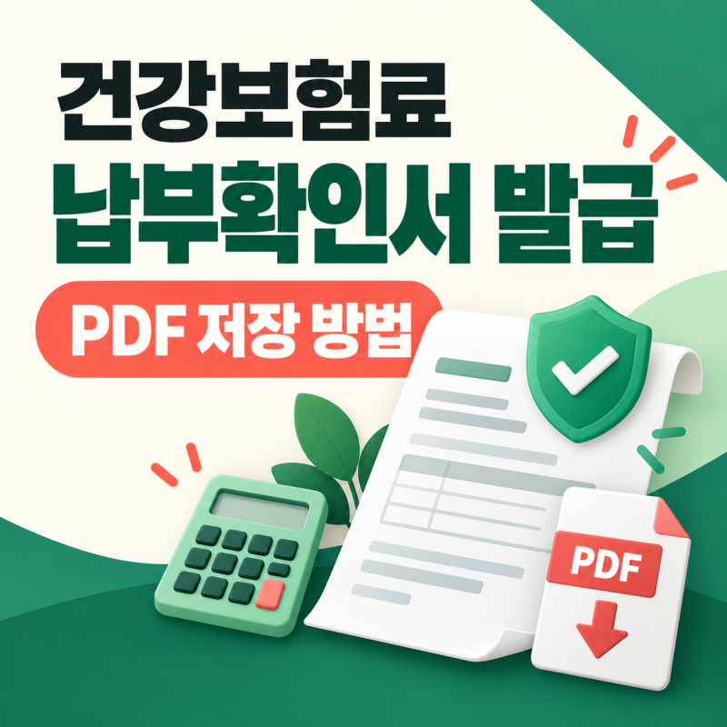 건강보험료 납부확인서 인터넷 발급 방법｜PDF 저장과 팩스 전송