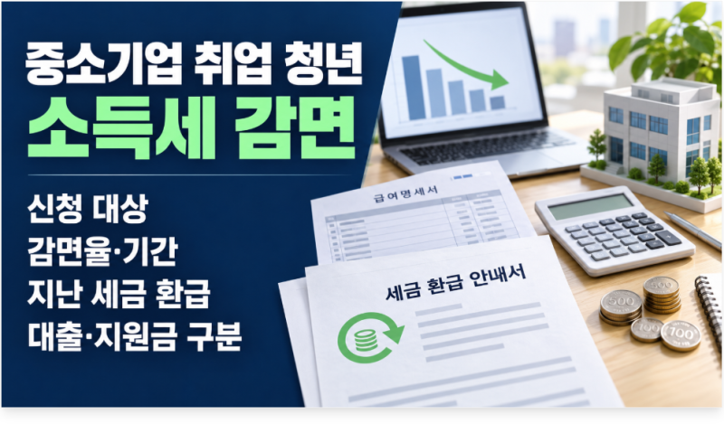 중소기업 취업 청년 소득세 감면 신청방법｜대출·지원금도 받을 수 있나요