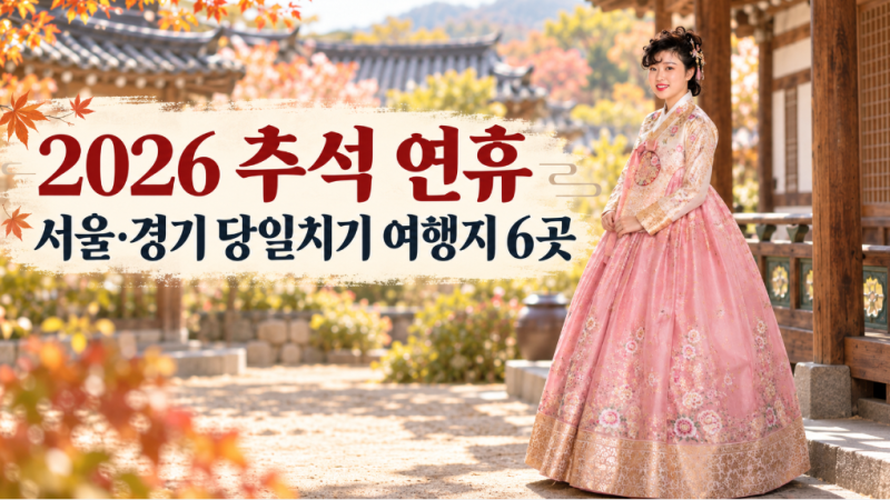 2026 추석 연휴 서울·경기 당일치기 여행지 6곳｜가족과 가볼 만한 곳