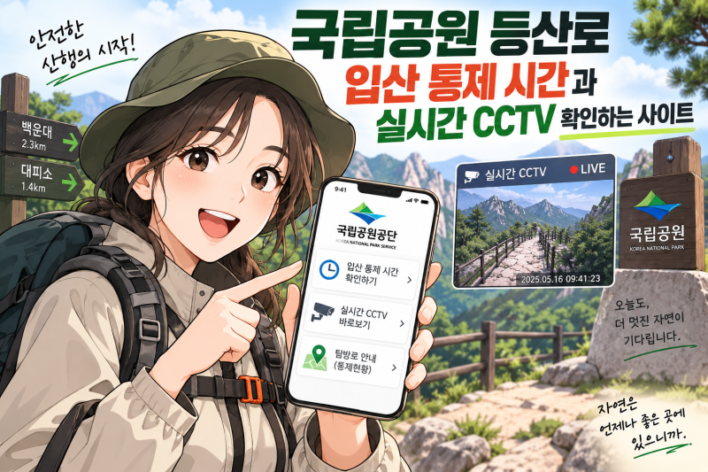 국립공원 입산 통제 시간과 실시간 CCTV 확인 사이트 총정리