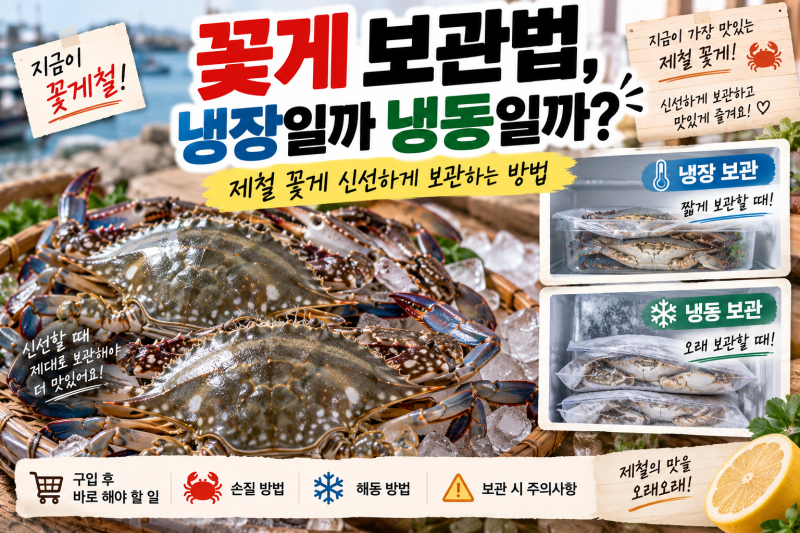 9월 제철음식 꽃게 보관법, 냉장일까 냉동일까? 신선하게 보관하는 방법