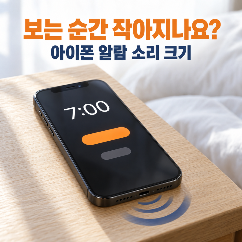 아이폰 알람 소리 크기 작아짐 화면을 보면 줄어드는 이 설정 끄는 곳