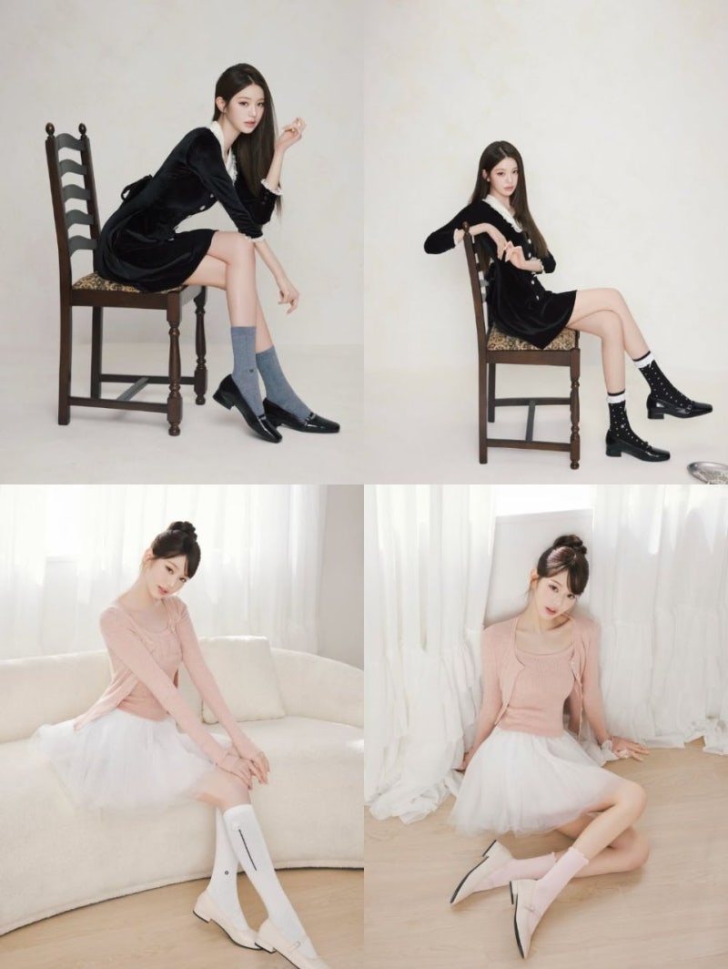 "다리 길이가 몇 cm야" 장원영 화보, 벨벳 원피스부터 발레코어까지