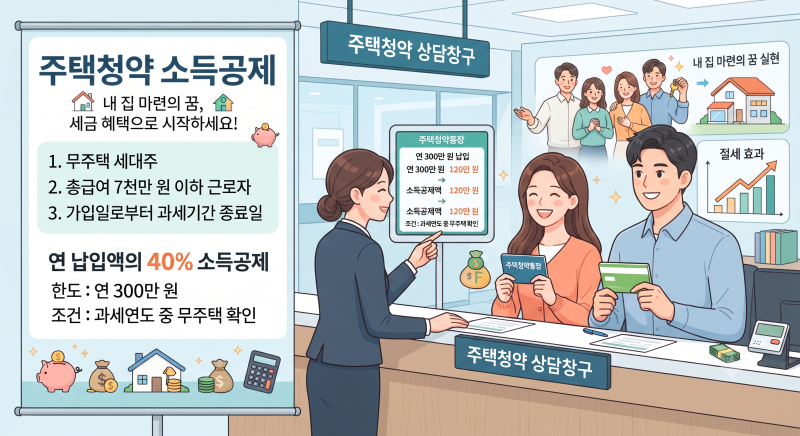 2026년 주택청약 소득공제, 얼마나 받을 수 있을까? 대상부터 연말정산까지 정리