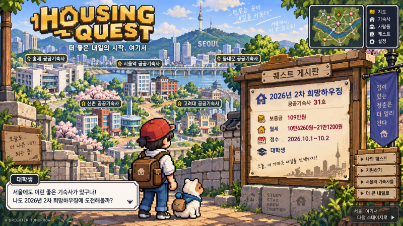 서울 희망하우징 공공기숙사 31호, 10월 1~2일 접수