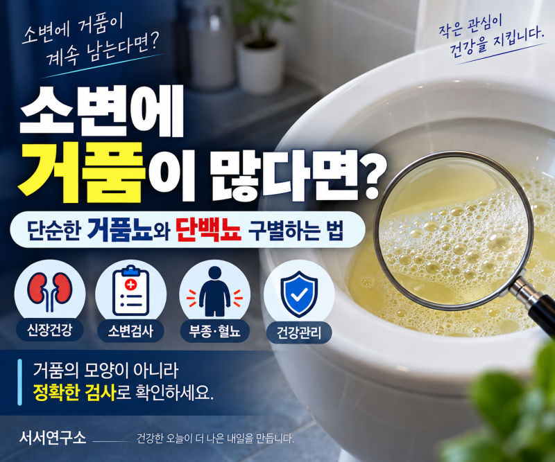 소변에 거품이 계속 남는다면? 단순 거품뇨와 단백뇨, 어떻게 구별할까요?