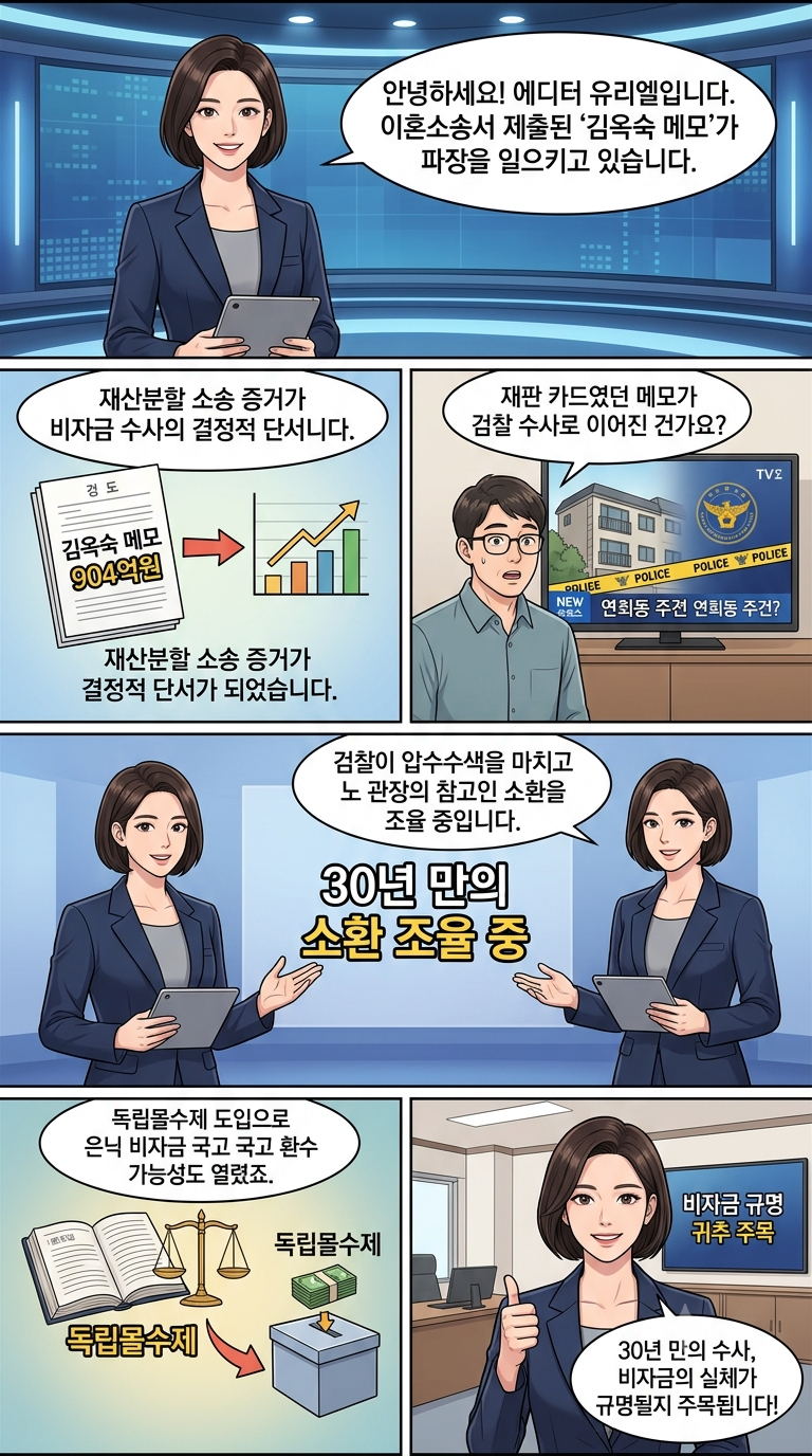 이혼소송서 꺼낸 '김옥숙 메모'의 부메랑… 노소영 관장, 30년 만에 검찰 조사 받나
