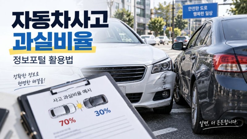 자동차사고 과실비율 정보포털 조회방법과 교통사고 과실 인정기준·분쟁심의 확인