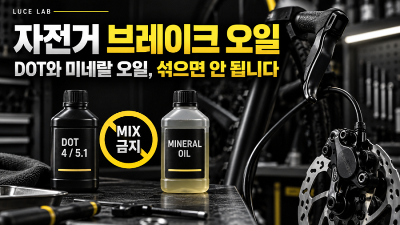 자전거 브레이크 오일｜DOT 4·5.1과 미네랄 오일, 섞으면 안 되는 이유