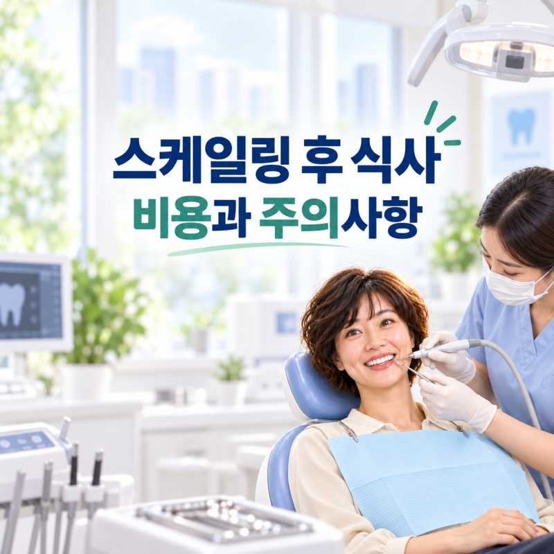 스케일링 후 식사 언제부터? 비용과 주의사항까지 정리