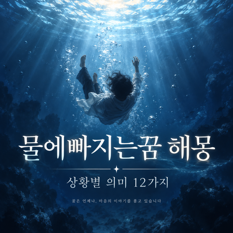물에빠지는꿈 해몽, 바다 강 수영장에 빠지는 상황별 의미 12가지