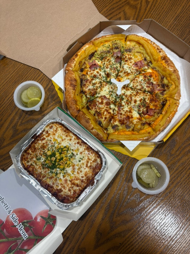 피자 스쿨 오지치즈 포테이토피자에 토핑 이것저것 추가해서 먹방해본 후기