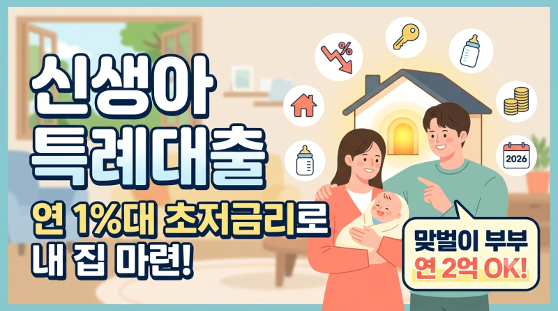 신생아 특례대출, 이거 모르면 몇천만 원 손해봅니다