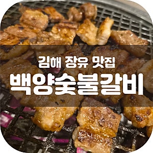 김해 장유 맛집 백양숯불갈비 가성비도 맛도 최고 솔직 후기