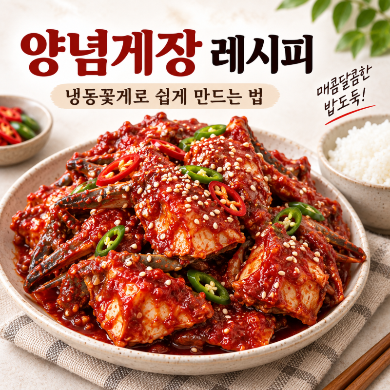 양념게장 레시피 냉동꽃게로 만드는 법