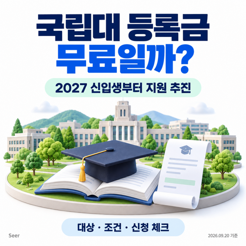 [대학진학] 지방 국립대 등록금 무료, 2027년 누구부터? 지원대상·자격·조건·전액 장학금 신....