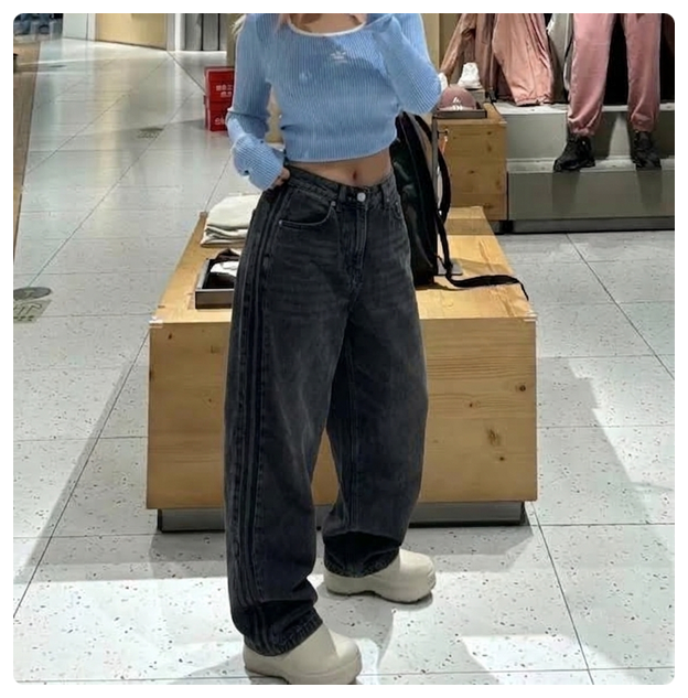 데님 핏이 미쳤는데.. 사이즈는 더 미쳤엌ㅋ (+아울렛 품절템, 아디다스 아딜레니움 JX9213 흑....