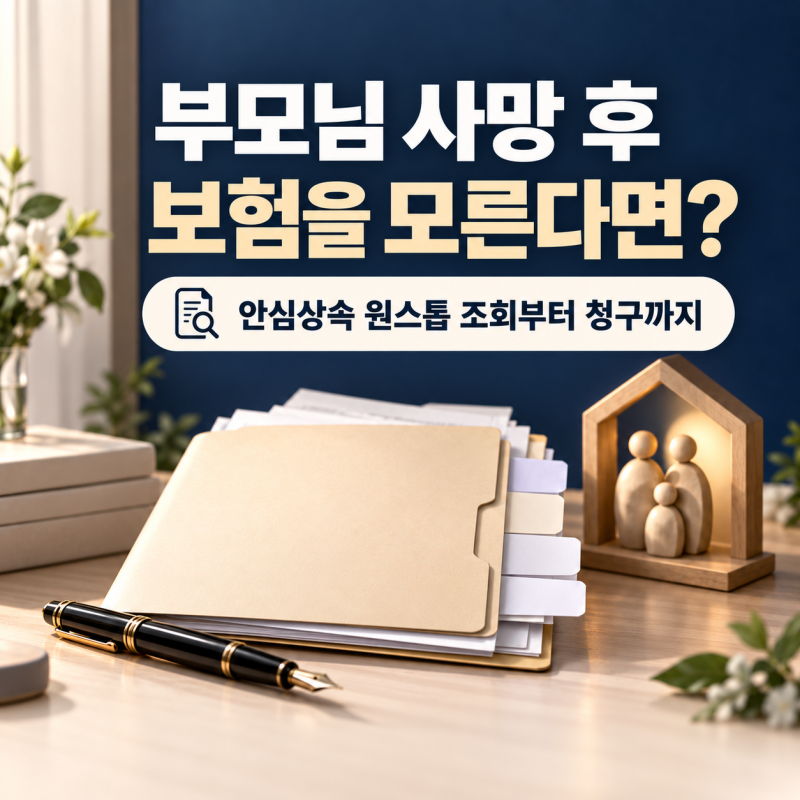 부모님 사망 후 보험을 모른다면? 안심상속으로 조회하고 청구할 순서