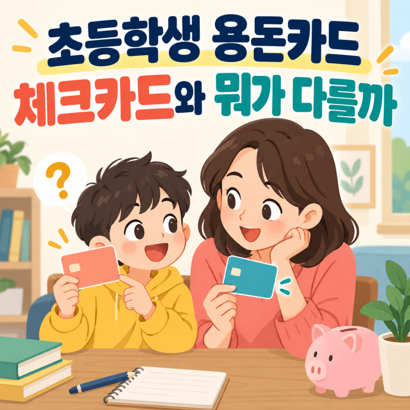 초등학생 용돈카드, 체크카드와 선불카드 차이부터 보세요