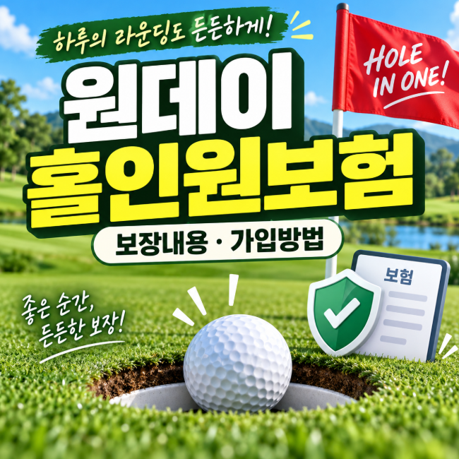일일홀인원보험, 삼성화재 원데이 홀인원보험 보장내용과 가입방법
