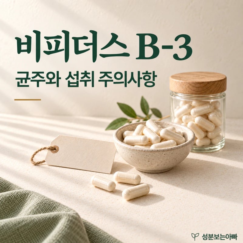 비피더스 B-3 유산균의 균주 특성과 섭취 주의사항