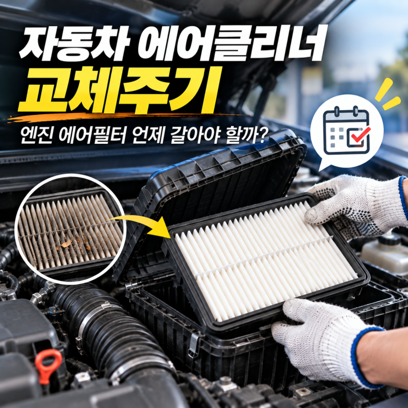 자동차 에어클리너 교체주기, 엔진 에어필터 언제 갈아야 할까?