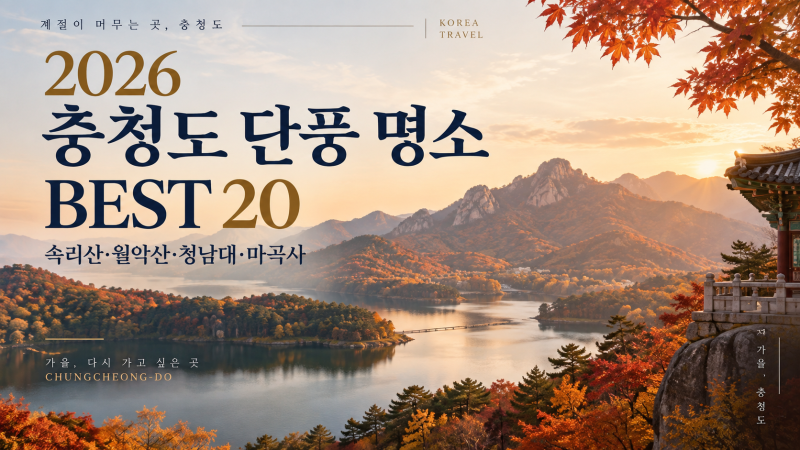 2026 충청도 단풍 명소 BEST 20속리산·월악산·청남대·마곡사 가을 절정시기 총정리
