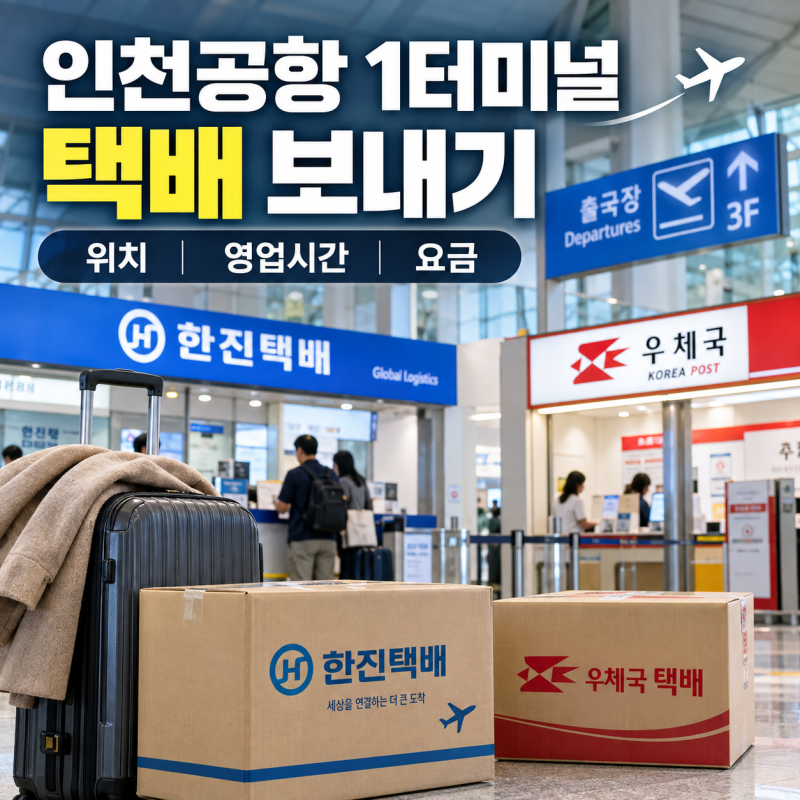 인천공항 1터미널 택배 보내기: 위치, 영업시간, 요금, 가격 총정리