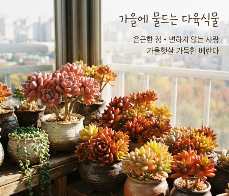 "가을 내내 알록달록한 매혹적인 반려식물!"다육이 키우기 | 뜻 종류부터 흙 배합 & 가을 분갈....