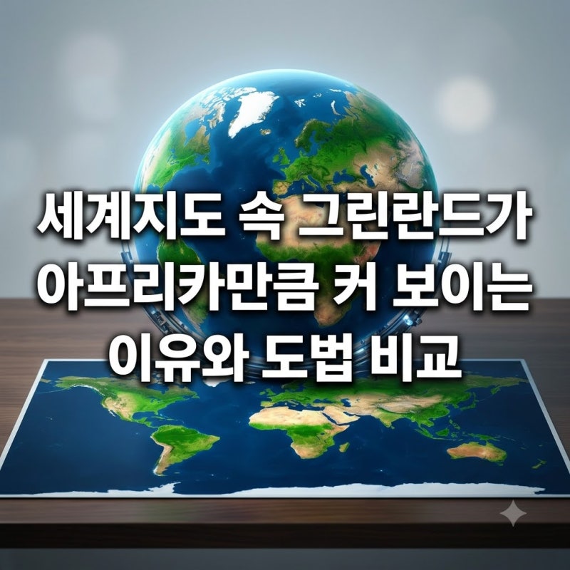 세계지도 속 그린란드가 아프리카만큼 커 보이는 이유와 도법 비교
