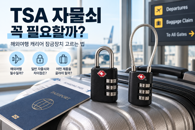 TSA 자물쇠 꼭 필요할까?｜해외여행 캐리어 잠금장치 고르는 법