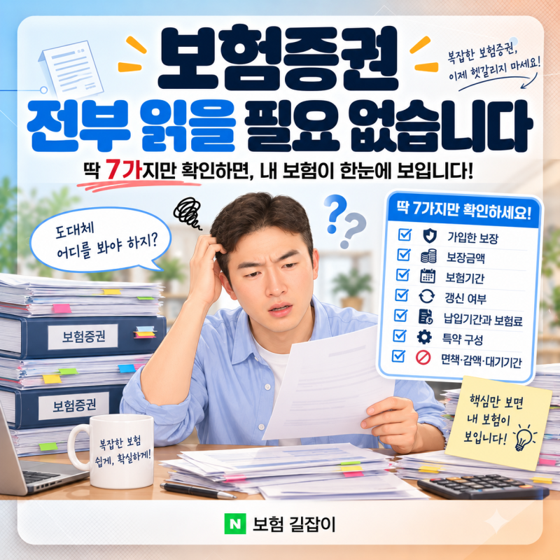 보험증권은 전부 읽을 필요 없습니다｜먼저 봐야 할 7가지
