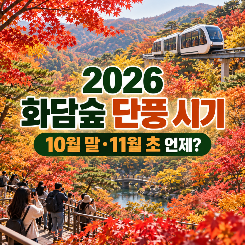 2026 화담숲 단풍 시기｜10월 말·11월 초 언제 예약할까?