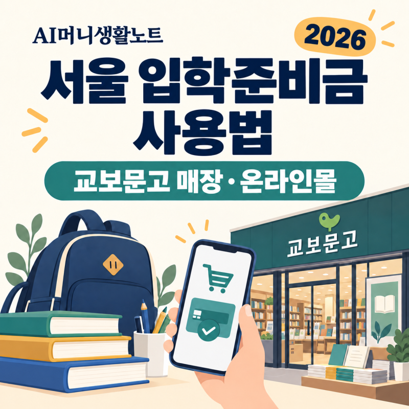 서울 입학준비금 30만원 사용법, 교보문고와 온라인몰 직접 찾아보니