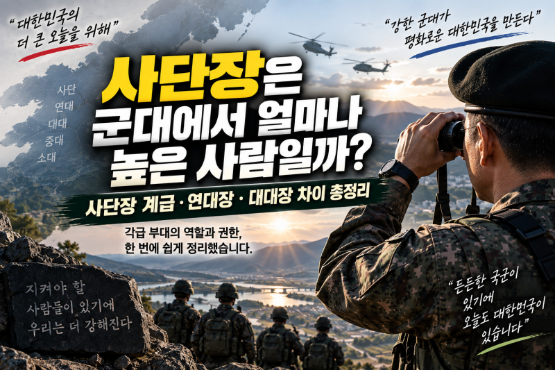 사단장★★은 군대에서 얼마나 높은 사람일까? - 사단장 계급·연대장·대대장 차이 ....