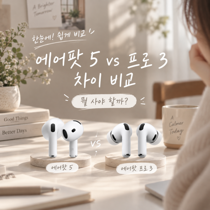 에어팟 5 vs 에어팟 프로 3 차이 비교, 어떤 모델을 사야 할까?